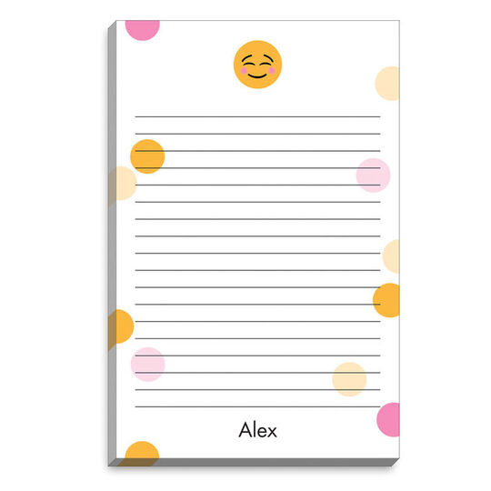Emoji Blushing Dots Notepads